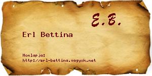 Erl Bettina névjegykártya